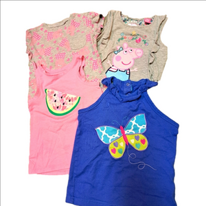 🌟 3T PEPPA PIG Short Sleeve & Tank Bundle - 5 shirts 🌟